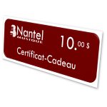 Certificat Cadeau 10$ angle