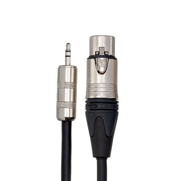Hosa - 15' Microphone Cable Neutrik XLR3F to Hosa 3.5 mm TRS End