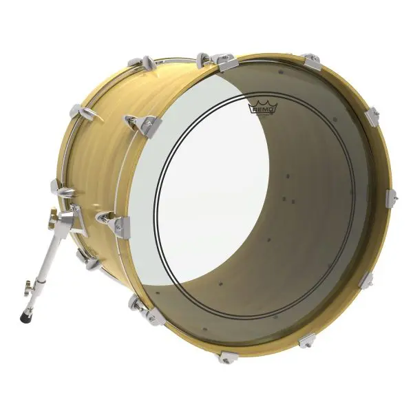 Remo - 24'' Bass Powerstroke P3 Clear - P3-1324-C2 On Bass Drum