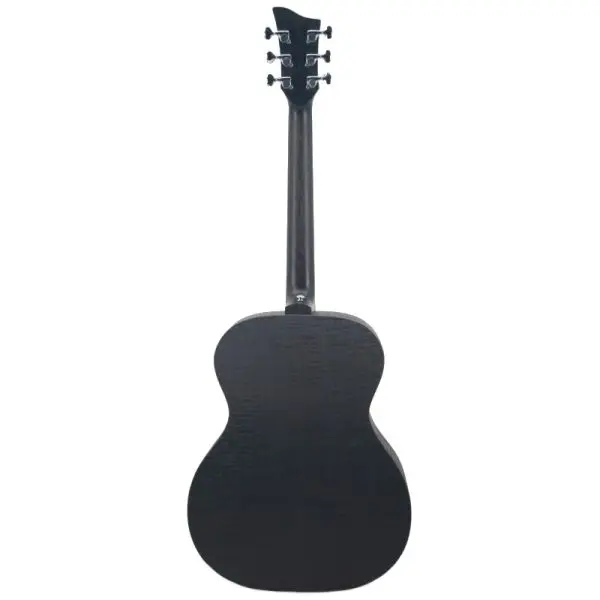 Jay Turser - JTA54F-LX Full-Size Folk HPL Acoustic Guitar - Quilted Satin Black