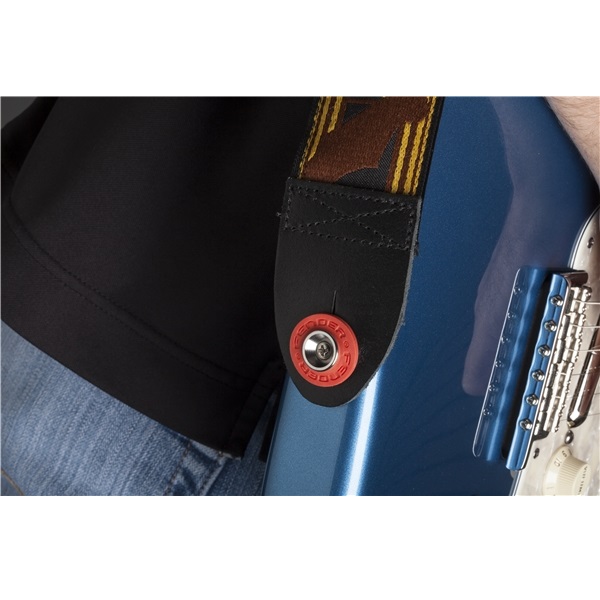 Fender - 4-Pack Strap Blocks Black and Red #0990819000