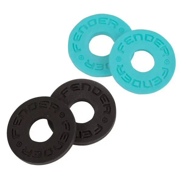 Fender - 4-Pack Strap Blocks Black and Daphne Blue #0990819010
